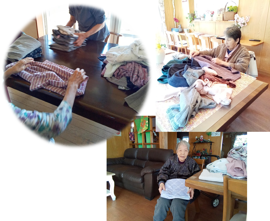 洗たく物たたみ